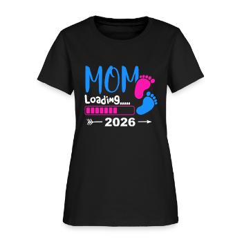 Mom Loading 2026 Baby Feet Countdown - Women's T-Shirt - black - Front