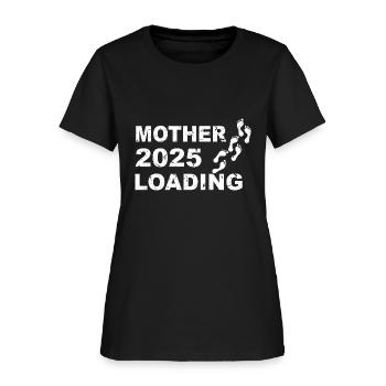 Mother 2025, Mama 2025 Baby Feet - Women's T-Shirt - black - Front