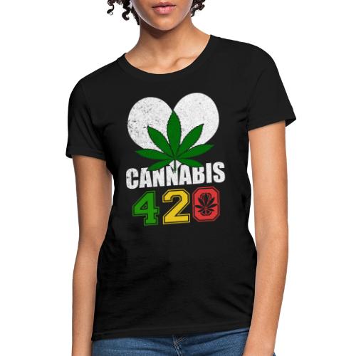 Sidesplitting 420 Love Herb Weed Marijuana Design - Women's T-Shirt