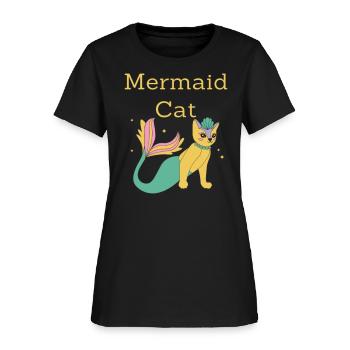 Mermaid Cat For Crazy Cat Lady - Women's T-Shirt - black - Front