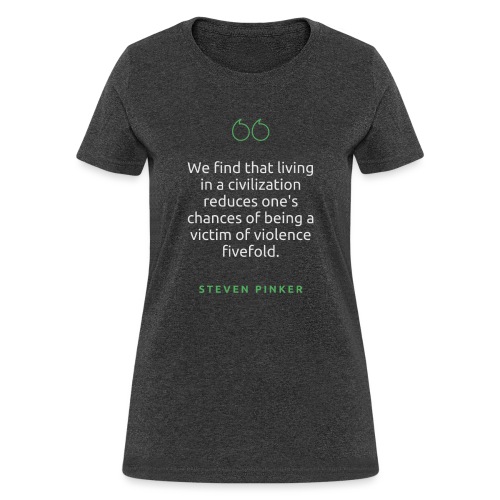 T Shirt Quote We find that living in a civilizati - Women's T-Shirt