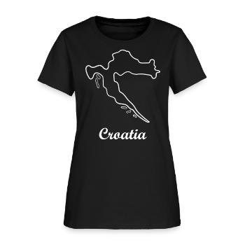 Croatia map - Women's T-Shirt - black - Front