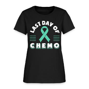Last Day Of Chemo Tumor & Cancer Awareness - Women's T-Shirt - black - Front
