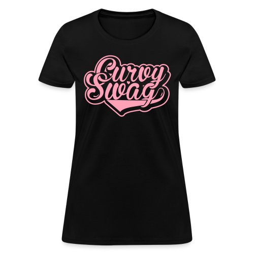 Curvy Swag Reversed Out Design - Women's T-Shirt