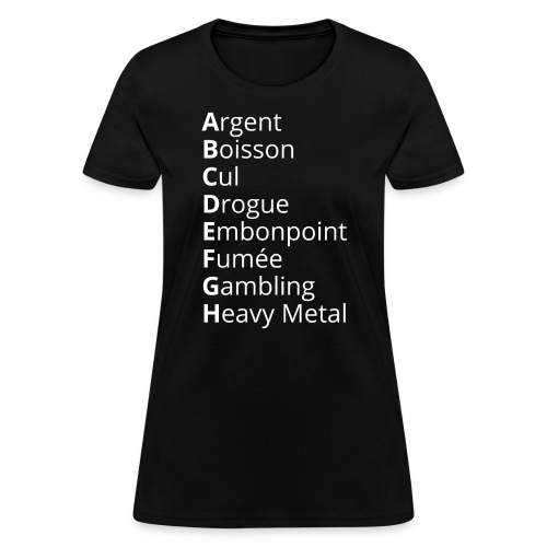 L'Alphabet de tous les Vices - Women's T-Shirt