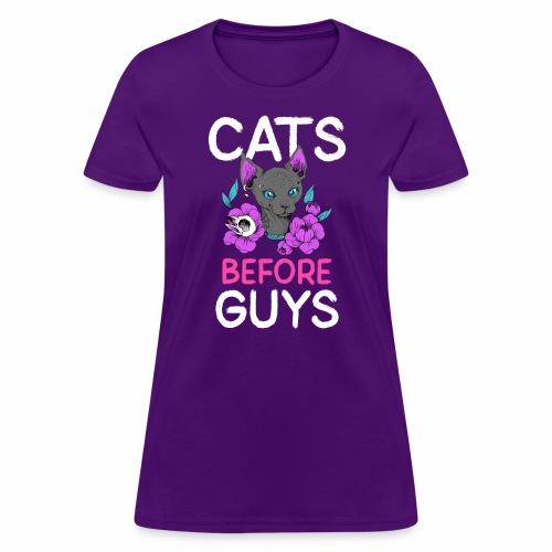 punk cats before guys heart anti valentines day - Women's T-Shirt