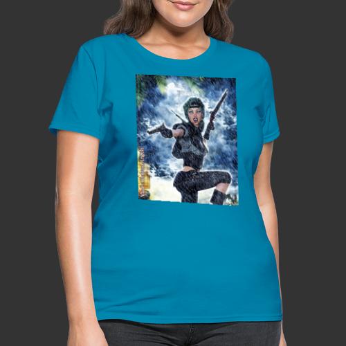 Undead Angel Vampire Pirate Lassie F002 - Women's T-Shirt