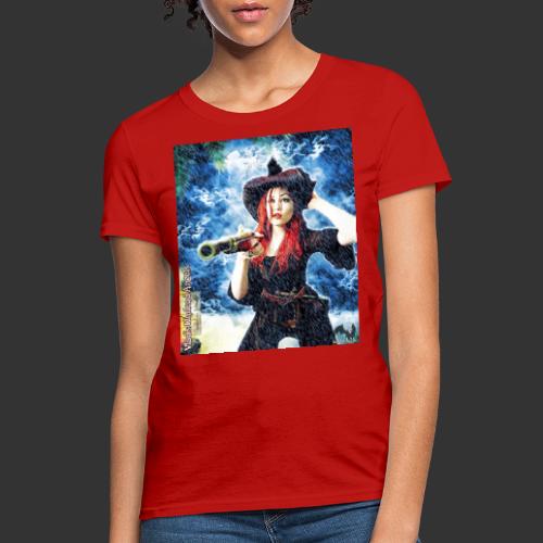 Undead Angel Vampire Pirate Captain Jacquotte F001 - Women's T-Shirt