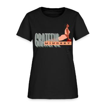 Grateful Mindset blk yogi - Women's T-Shirt - black - Front