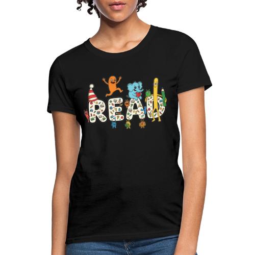 Whimsical READ Kids Cartoon - Women's T-Shirt