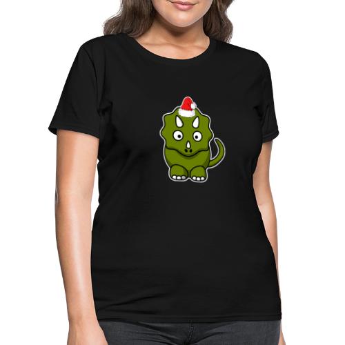 Happy Holidays Triceratops - Women's T-Shirt