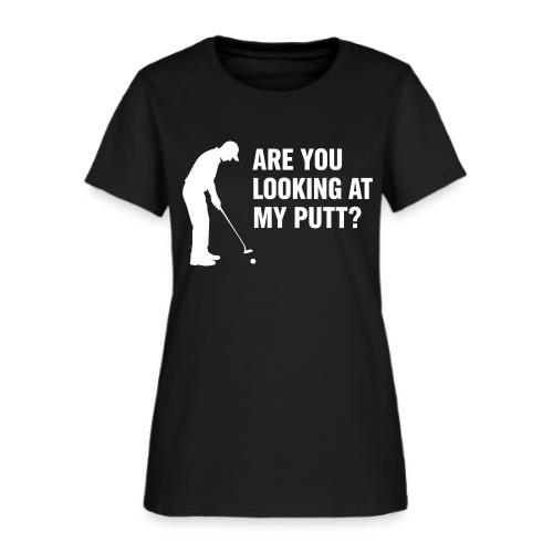 Golf Gift for Dad - Putt Harder Funny Graphic Tee - Women's T-Shirt