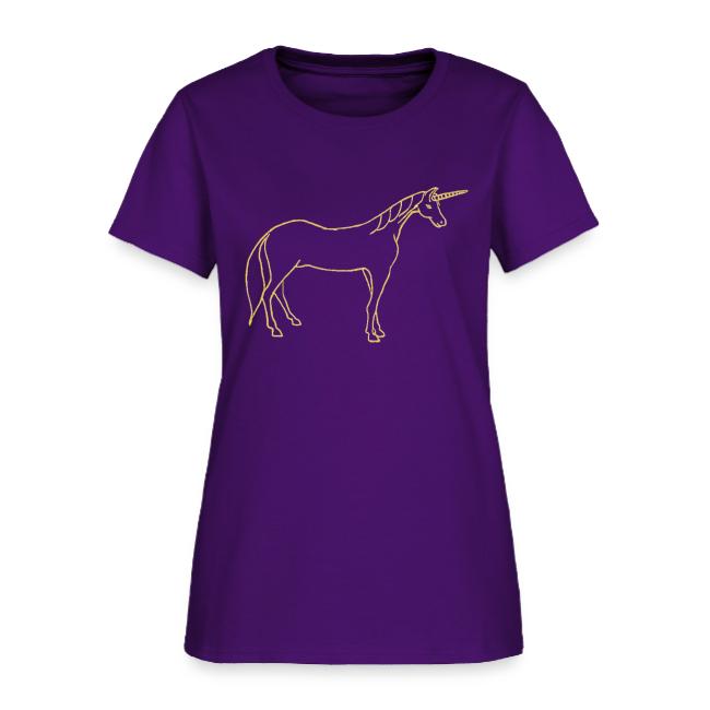 unicorn gold outline