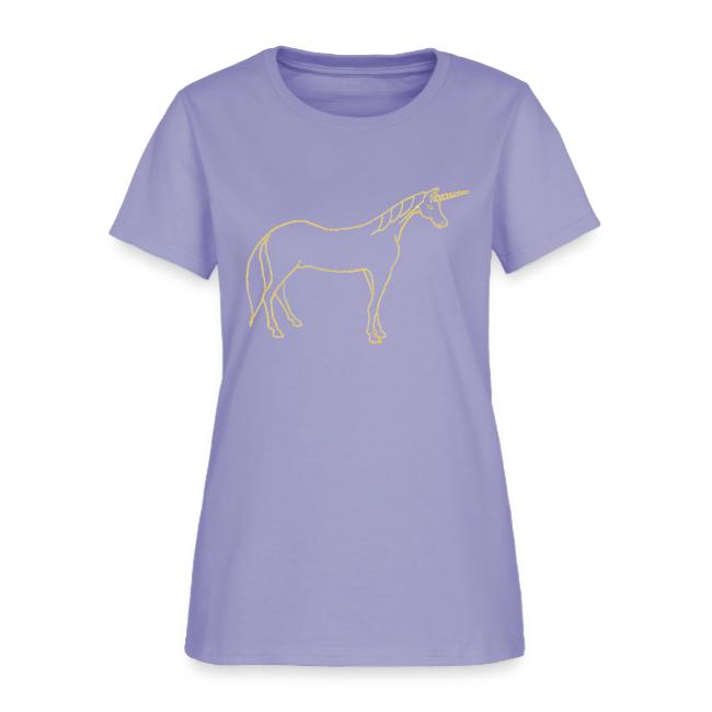 unicorn gold outline