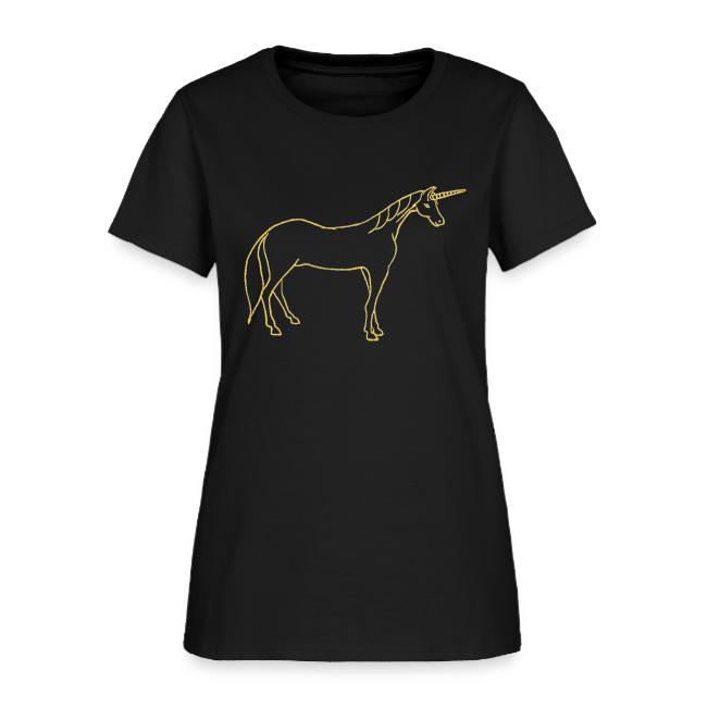 unicorn gold outline