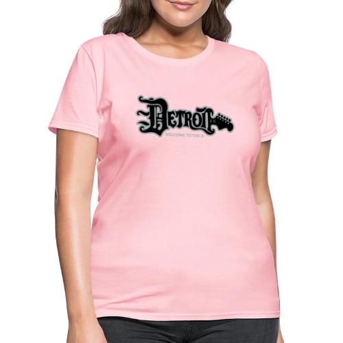 DETROIT GUITAR WTTD BLK SLR REG FONT - Women's T-Shirt
