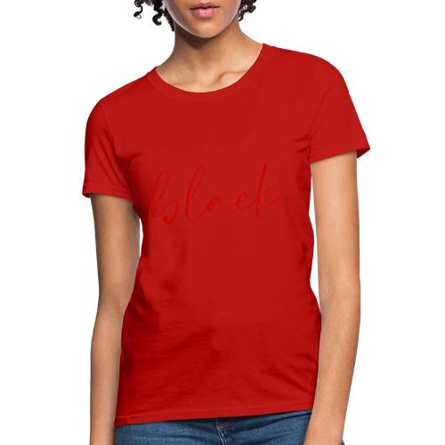 black tee red2 - Women's T-Shirt