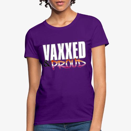 Vaxxed & Proud Lesbian Pride Flag - Women's T-Shirt