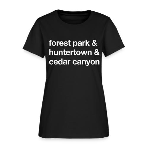 1 Church 3 Locations - Women's T-Shirt