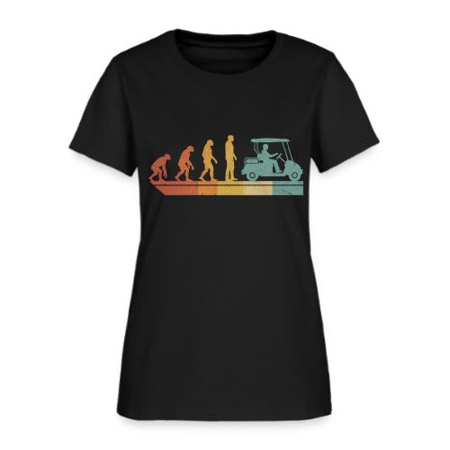 Evolution of Golf Funny Retro Cart Quote - Women's T-Shirt