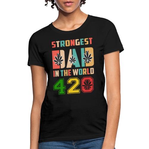 Chucklesome 420 Dad Loves Herb Weed Marijuana - Women's T-Shirt