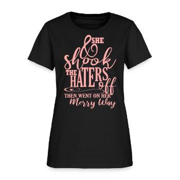 &Elle a secoué ses haters off - T-shirt Femme - noir - Devant