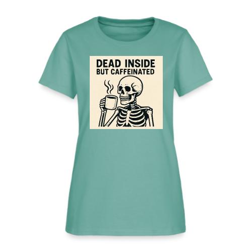 Skeleton Sipping Coffee - Women's T-Shirt