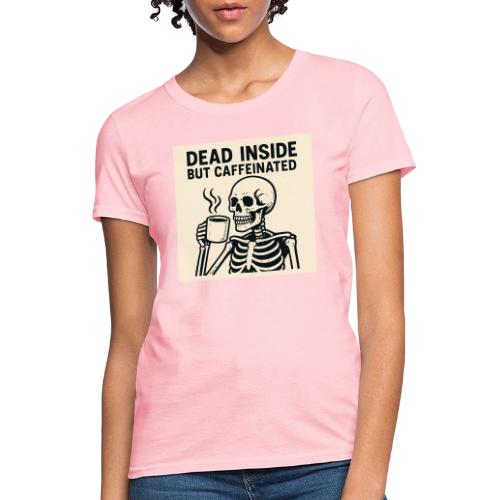 Skeleton Sipping Coffee - Women's T-Shirt