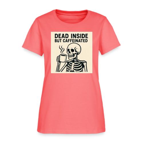 Skeleton Sipping Coffee - Women's T-Shirt