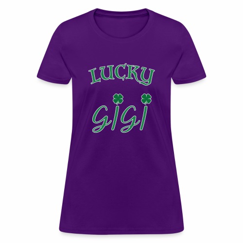 Lucky Gigi St Patrick Day Grandma Shamrock gift. - Women's T-Shirt