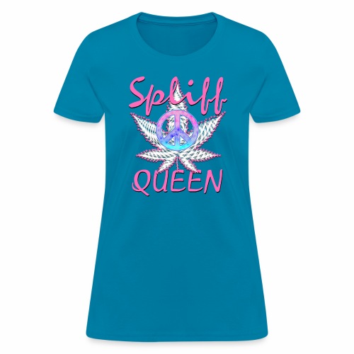 Pink Spliff Queen Cannabis Marijuana Ganja Weed - Women's T-Shirt