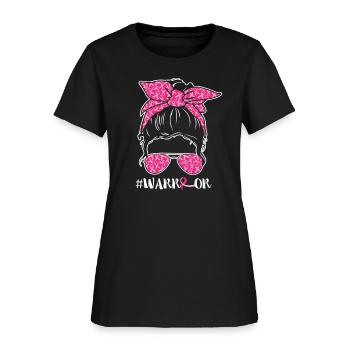 Breast Cancer Warrior Breast Cancer Awareness - Women's T-Shirt - black - Front