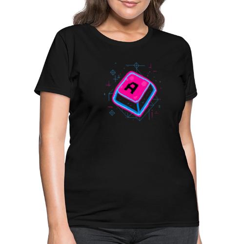 Neon Pixel A Key - Women's T-Shirt