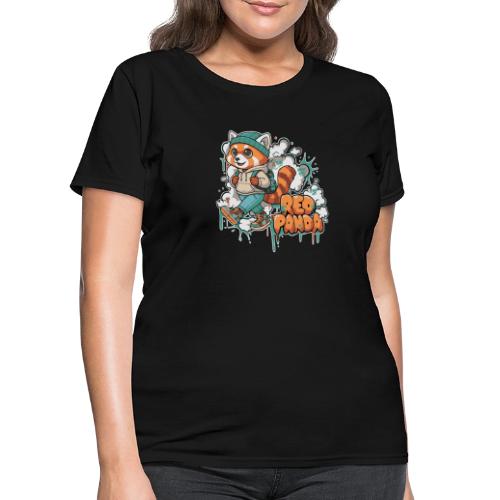Red Panda Street Graffiti Vibes - Women's T-Shirt