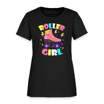 Roller Girl Roller Skating | Roller Disco 70s - Women's T-Shirt - black - Front