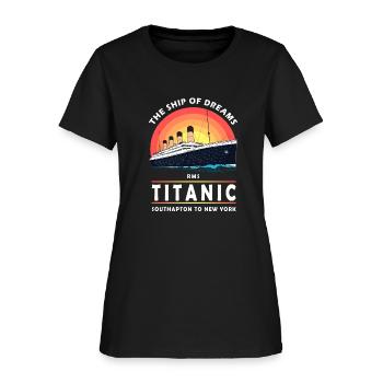 A 1912 Vintage Titanic Voyage Ship Cruise Vessel - Women's T-Shirt - black - Front