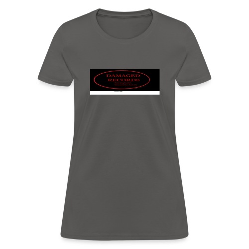 Damaged Records Black and Red Oval logo - Women's T-Shirt