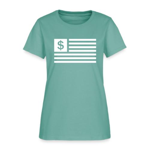 American Dollar Sign Flag - Women's T-Shirt