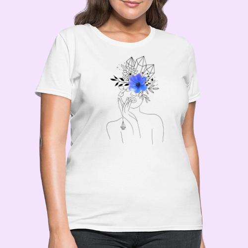 Third Eye Flower Goddess - Crystal Design - Women's T-Shirt