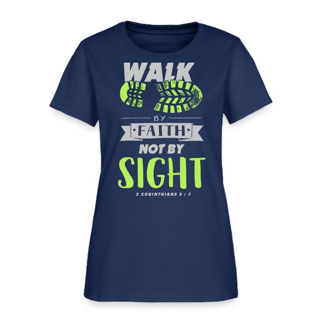 Walk by Faith Not by Sight - Lime & Gray
