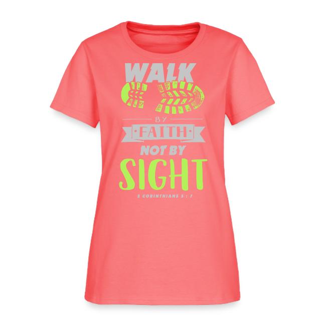 Walk by Faith Not by Sight - Lime & Gray