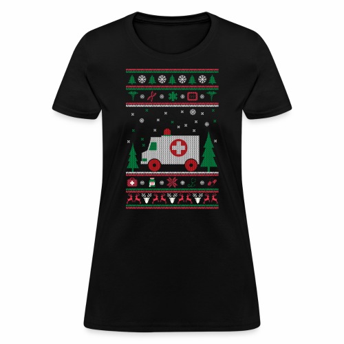 EMR Car Ugly Christmas Sweater Shirt - Women's T-Shirt