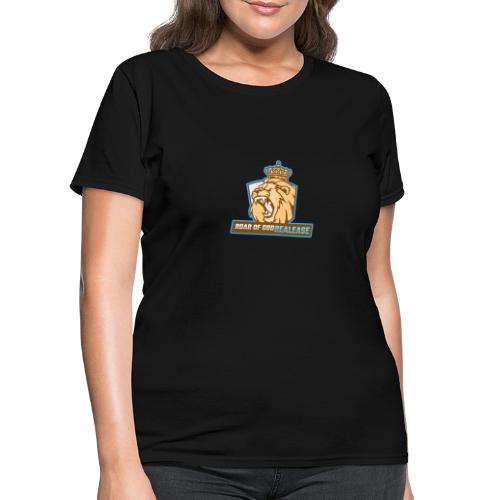 cool gaming logo template featuring a roaring lion - Women's T-Shirt
