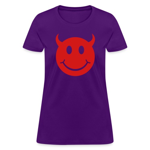 Smiley Devil Face - Women's T-Shirt