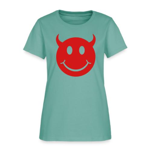 Smiley Devil Face - Women's T-Shirt