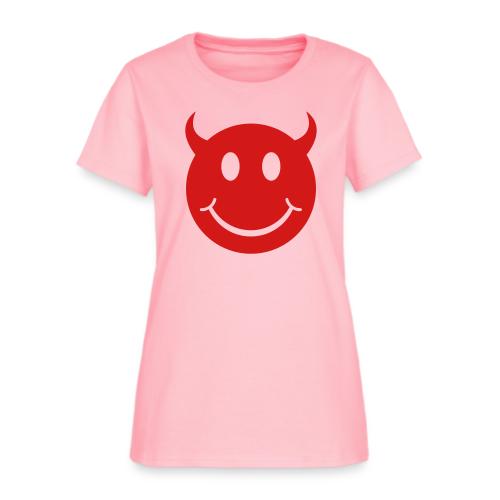 Smiley Devil Face - Women's T-Shirt