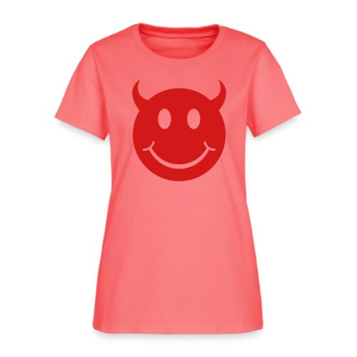 Smiley Devil Face - Women's T-Shirt