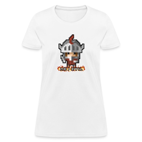 Knight ME v EVIL (White logo) - Women's T-Shirt