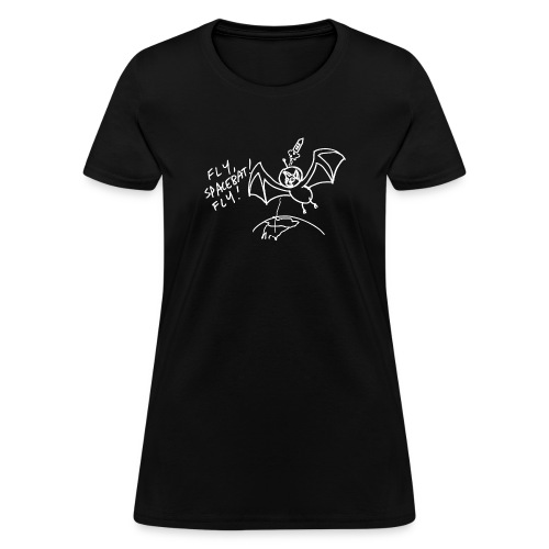 Fly Space Bat Fly Ladie's Tee (Dark) - Women's T-Shirt