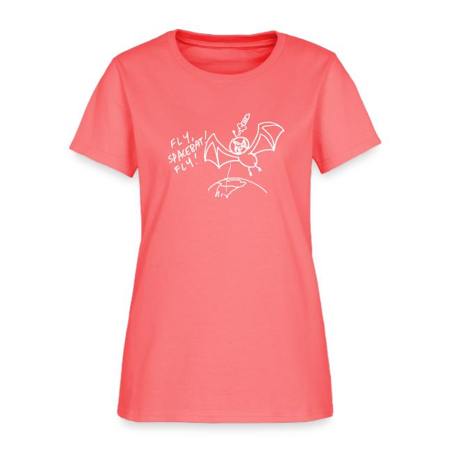 Fly Space Bat Fly Ladie's Tee (Dark)